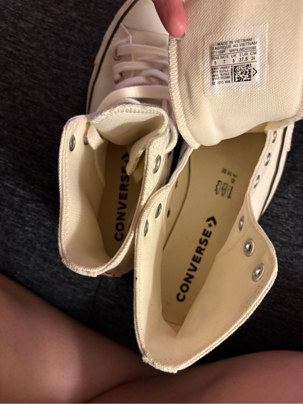 Converse Cream High-Top Canvas Sneakers - Women's